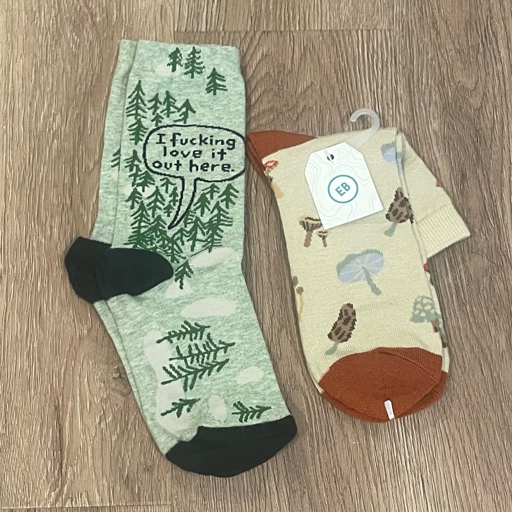 Whimsical nature socks